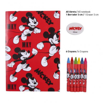 imagen 3 de set de papelería escolar mickey mouse disney