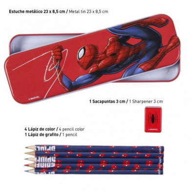 imagen 4 de set de papelería escolar spiderman marvel