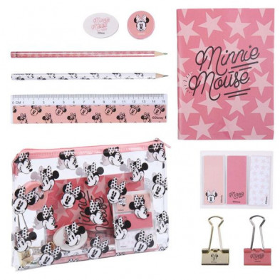 Imagen set de papelería escolar minnie mouse disney