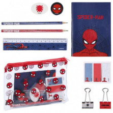 Imagen set de papelería escolar spiderman marvel