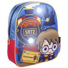 Imagen mochila infantil luces 3d harry potter