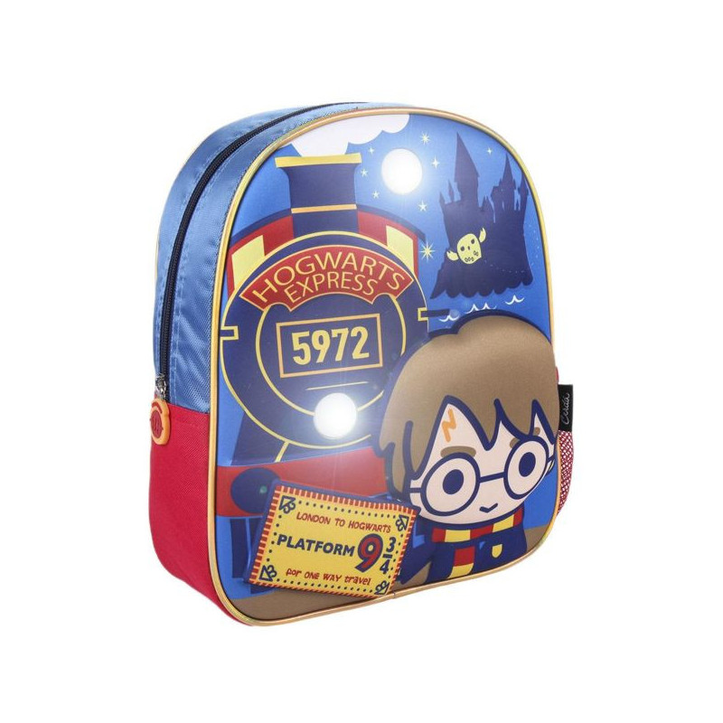 Imagen mochila infantil luces 3d harry potter