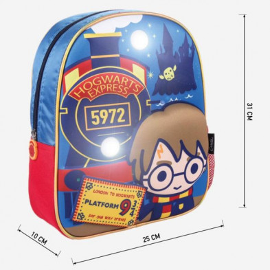 imagen 2 de mochila infantil luces 3d harry potter