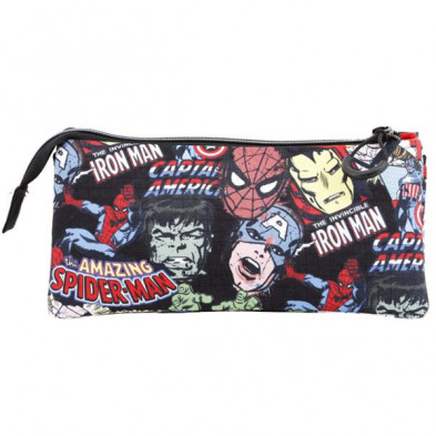 imagen 1 de portatodo triple marvel 11x23.5x5cm