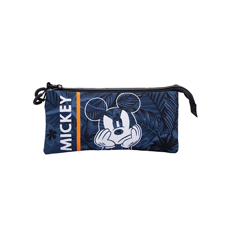 Imagen portatodo triple mickey mouse azul 11x23.5x5cm