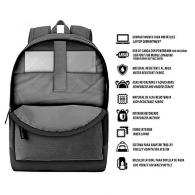 imagen 5 de mochila nasa houston 45x37x15cm