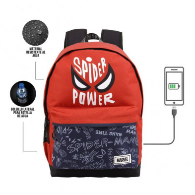 imagen 1 de mochila spiderman strife 37x45x15cm