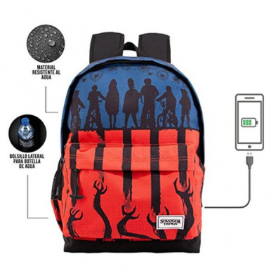 imagen 2 de mochila stranger things flag 45x37x15cm