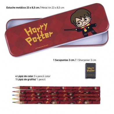 imagen 4 de set de papelería escolar harry potter gryffindor