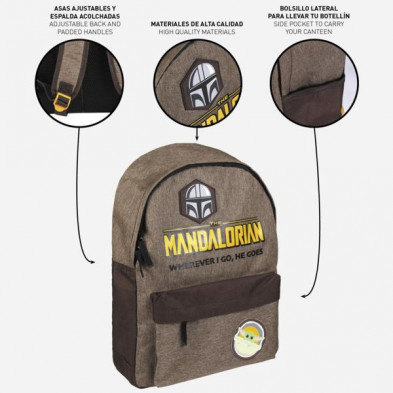imagen 3 de mochila casual moda asas the mandalorian