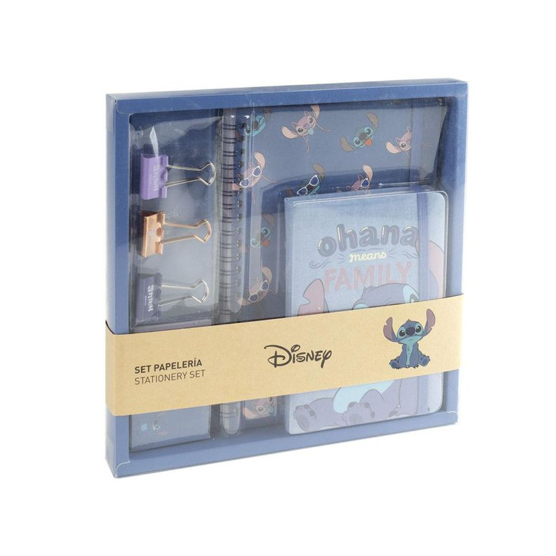 Imagen set de papelería stitch disney