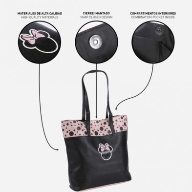 imagen 3 de bolso asas polipiel minnie mouse disney