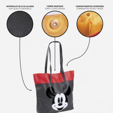 imagen 3 de bolso asas polipiel mickey mouse disney