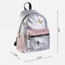 imagen 2 de mochila casual polipiel snoopy 27cm