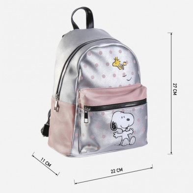 imagen 2 de mochila casual polipiel snoopy 27cm