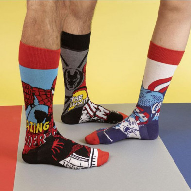 imagen 4 de calcetines marvel 3 piezas talla única 40-46 box