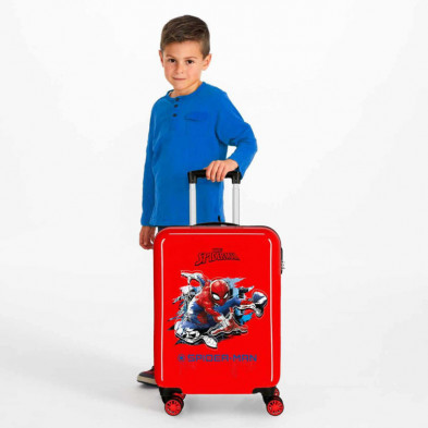 imagen 1 de trolley abs 55cm spiderman geo rojo 4 ruedas