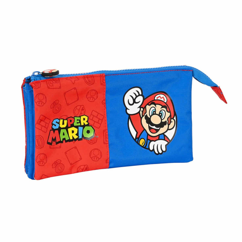 Imagen portatodo triple super mario 22x3x12cm Imagen portatodo triple super mario 22x3x12cm