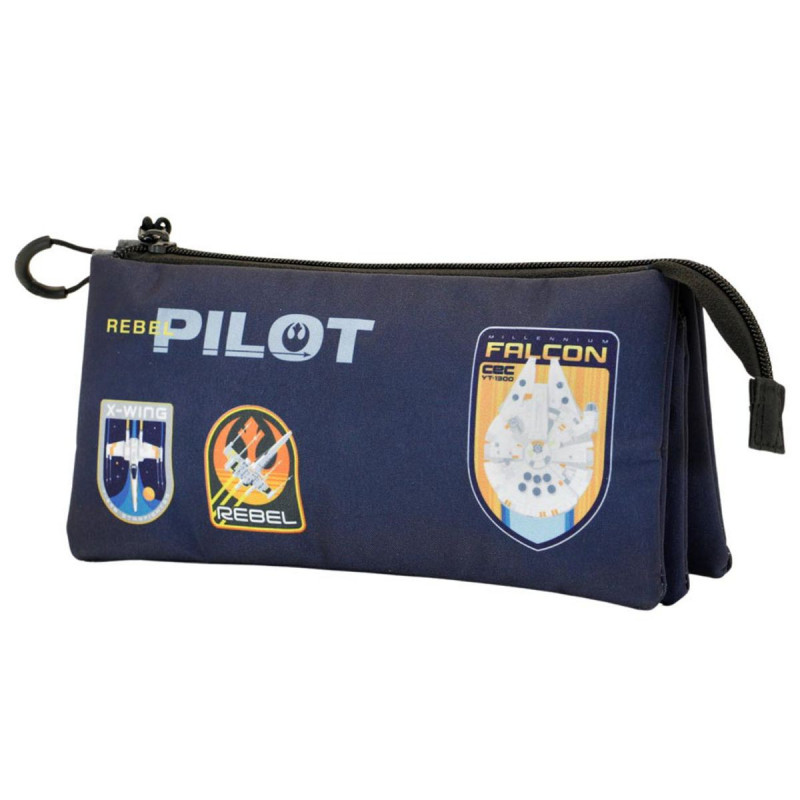 Imagen estuche portatodo triple star wars pilot 23x11x7cm