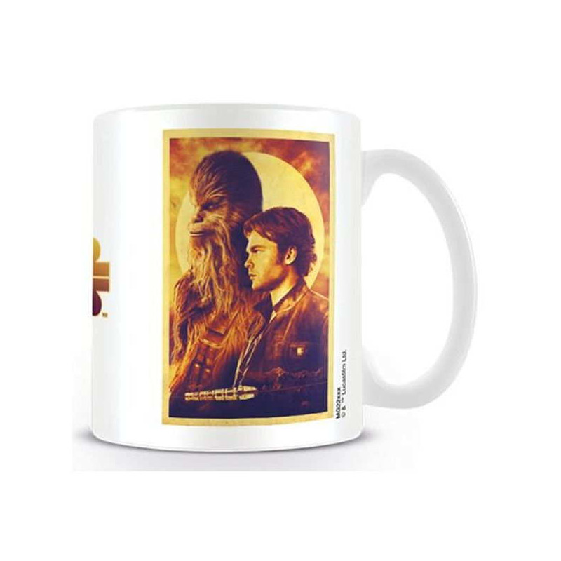 Imagen taza star wars han solo y chewie