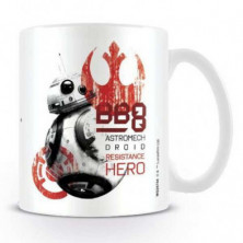 Imagen taza star wars bb8 heroe resistencia