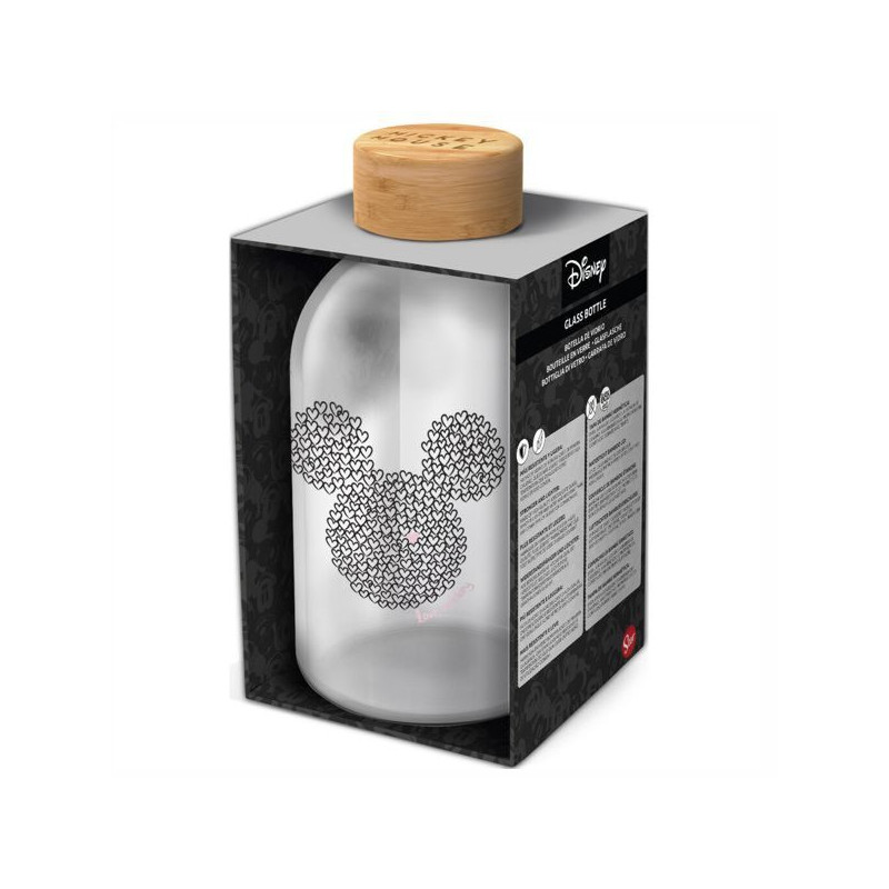 Imagen botella vidrio bambu mickey 620ml