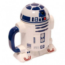 Imagen taza r2d2 con tapa star wars