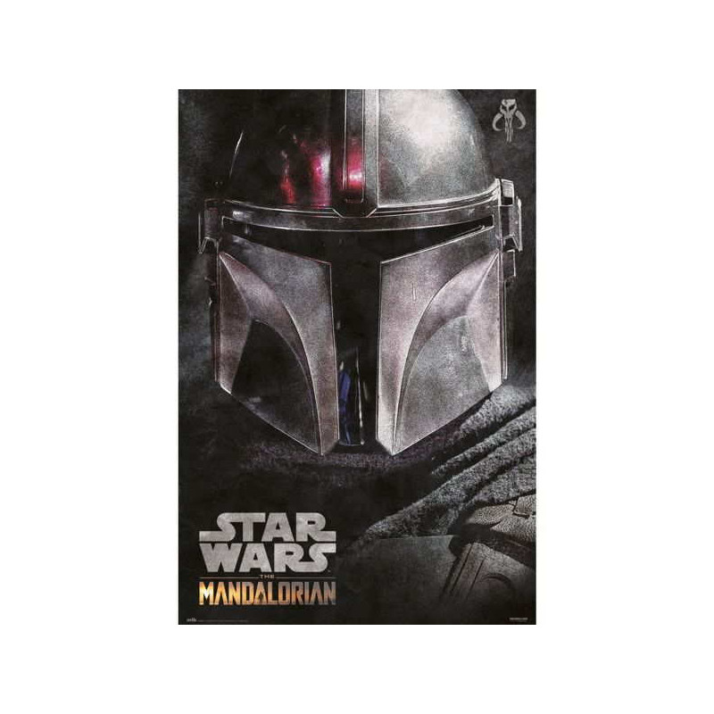 Imagen poster star wars the mandalorian helmet