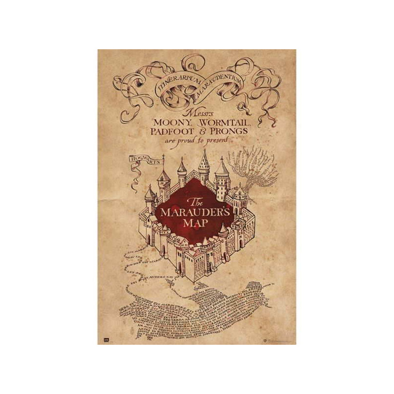 Imagen poster harry potter the marauders map