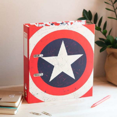 imagen 3 de archivador con compresor capitan america shield