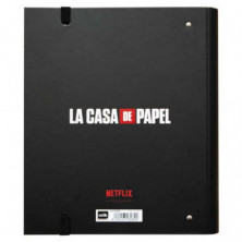 imagen 1 de carpeta 4 anillas la casa de papel premium