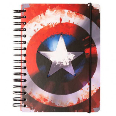 Imagen cuaderno a5 bullet capitan america tapa forrada