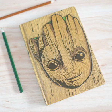 imagen 4 de cuaderno a5 marvel gotg groot