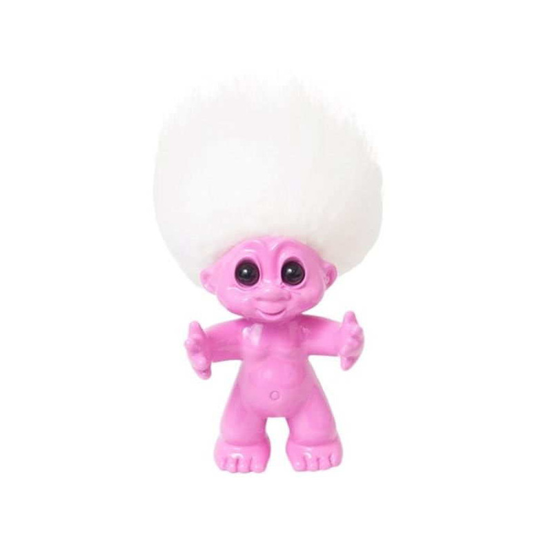 Imagen figura rosa con pelo blanco trolls