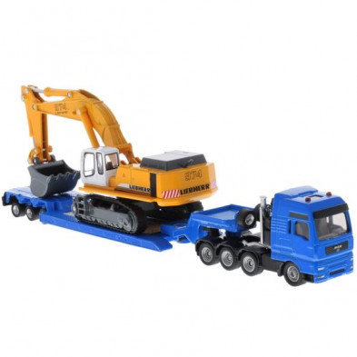 imagen 1 de camión con remolque para pala excavadora 1/87