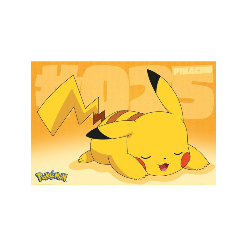 Imagen poster pokemon pikachu asleep fp4972