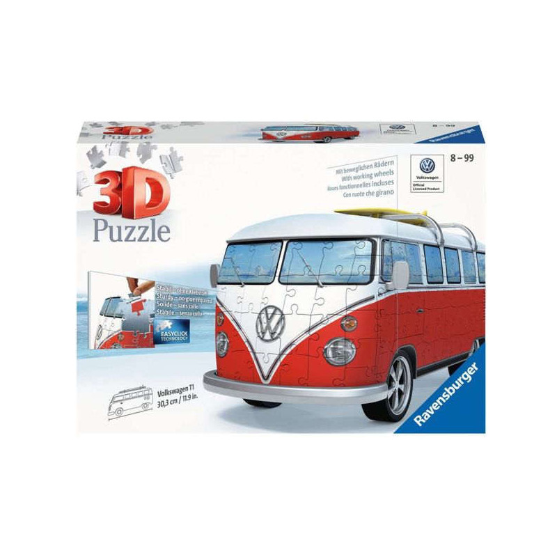 Imagen puzle 3d furgoneta volkswagen t1 162 piezas