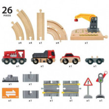 imagen 2 de set circuito de tren y carretera brio