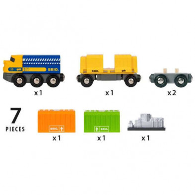 imagen 2 de tren de mercancías de tres vagones brio