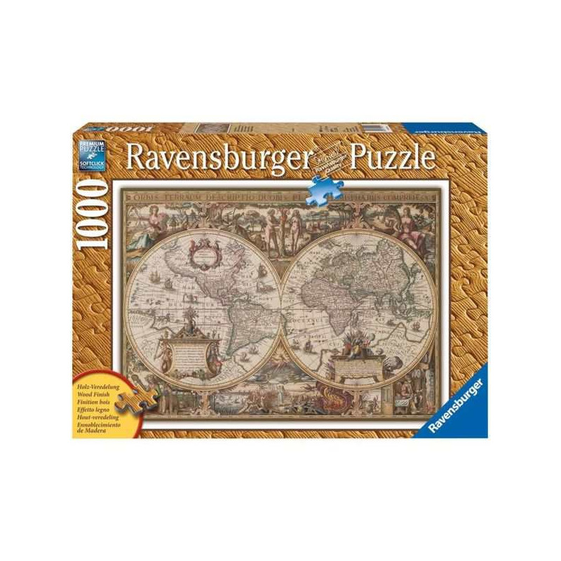 Imagen puzzle ravensburger mapamundo antiguo 1000 piezas Imagen puzzle ravensburger mapamundo antiguo 1000 piezas
