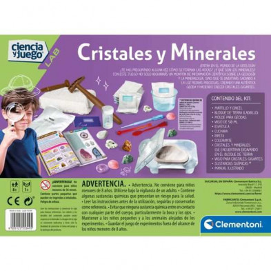 imagen 2 de juego cristales y minerales clementoni