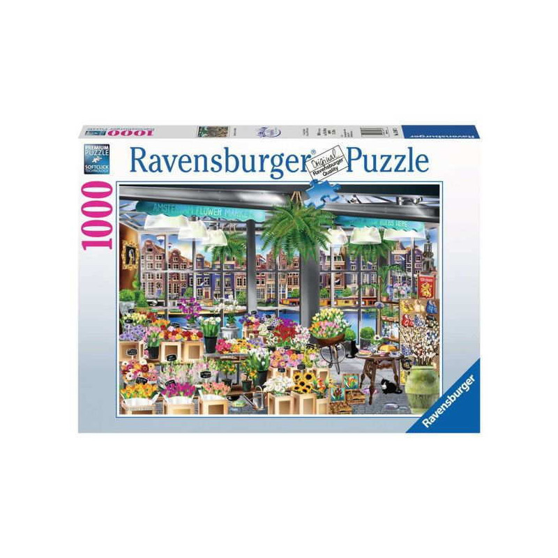 Imagen puzzle ravensburger amsterdam flower 1000 piezas