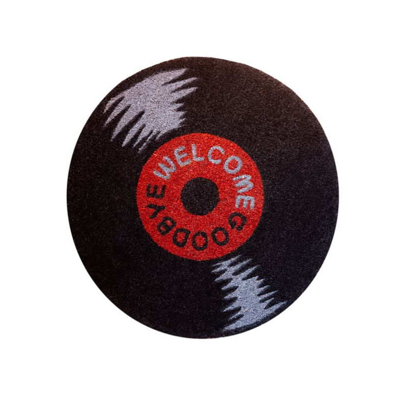 Imagen felpudo redondo disco vinilo