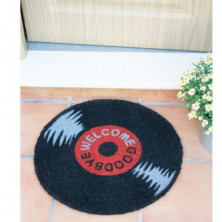 imagen 2 de felpudo redondo disco vinilo