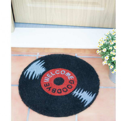 imagen 2 de felpudo redondo disco vinilo