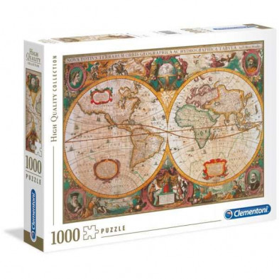 Imagen puzzle clementoni mapa antiguo 1000 piezas