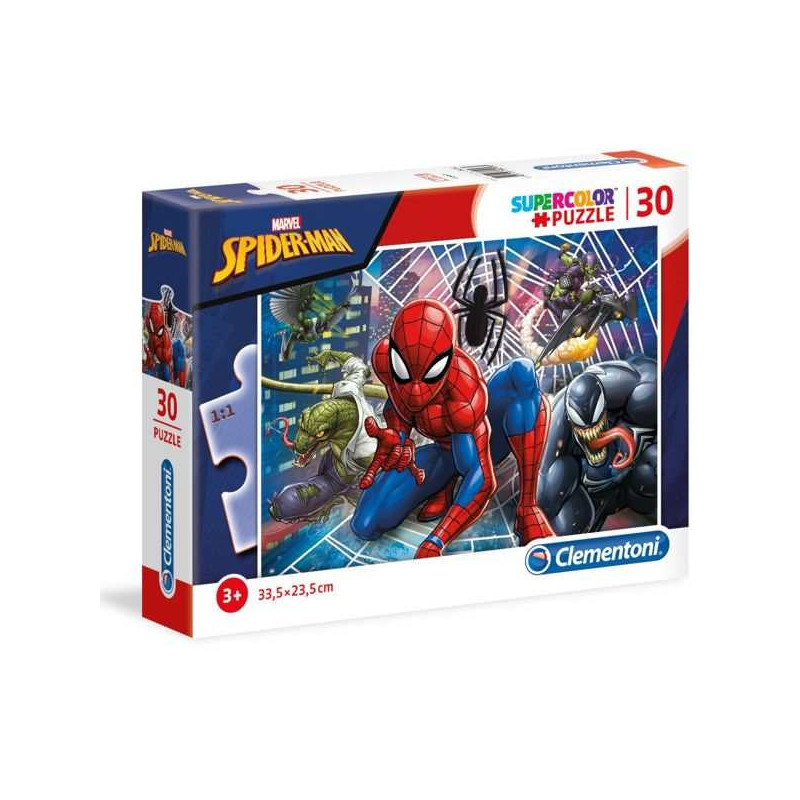 Imagen puzzle clementoni supercolor spiderman 30 piezas