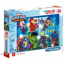 Imagen puzzle clementoni supercolor marvel heroes 30 piez