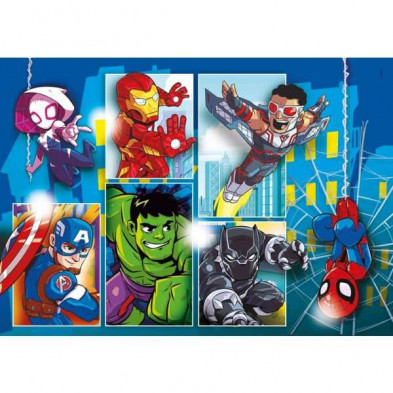 imagen 1 de puzzle clementoni supercolor marvel heroes 30 piez