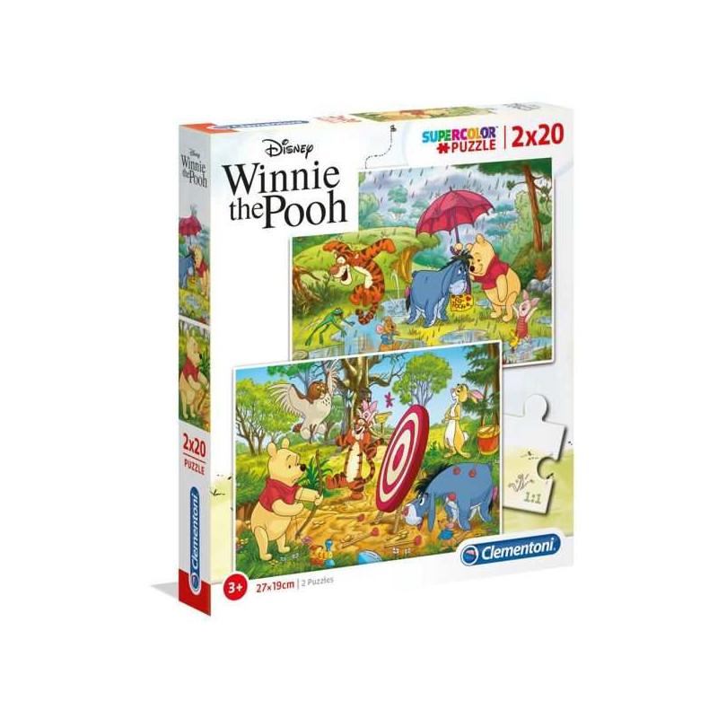 Imagen puzzle clementoni supercolor winnie the pooh 2x20